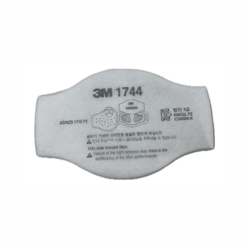 3M™ Particulate Filter 1744C, P2, with Nuisance Level Organic Vapor Relief, 100 ea/Case